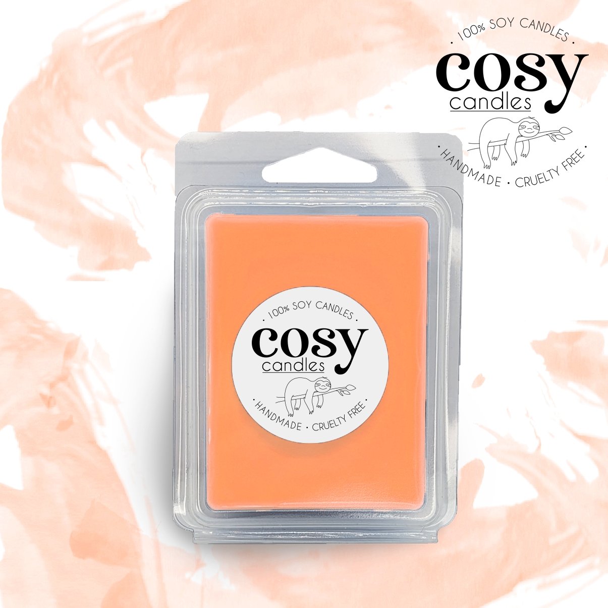 Amber & Sweet Orange Vegan Soy Wax Melt - Cosy Candles